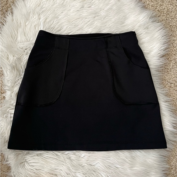 {Athleta} Fleece Lined Stretch Mini Skirt in Black - Women's XS - Picture 1 of 8